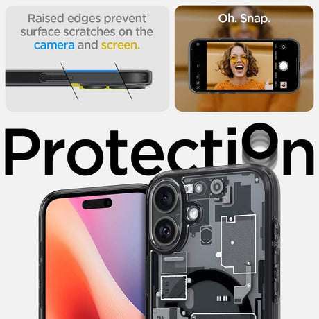 Magsafe Калъф за iPhone 16, Spigen Zero One Ultra Hybrid Case, Черен (9)
