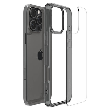 Противоударен Калъф за iPhone 16 Pro Max, Spigen Ultra Hybrid Case, Сив (7)