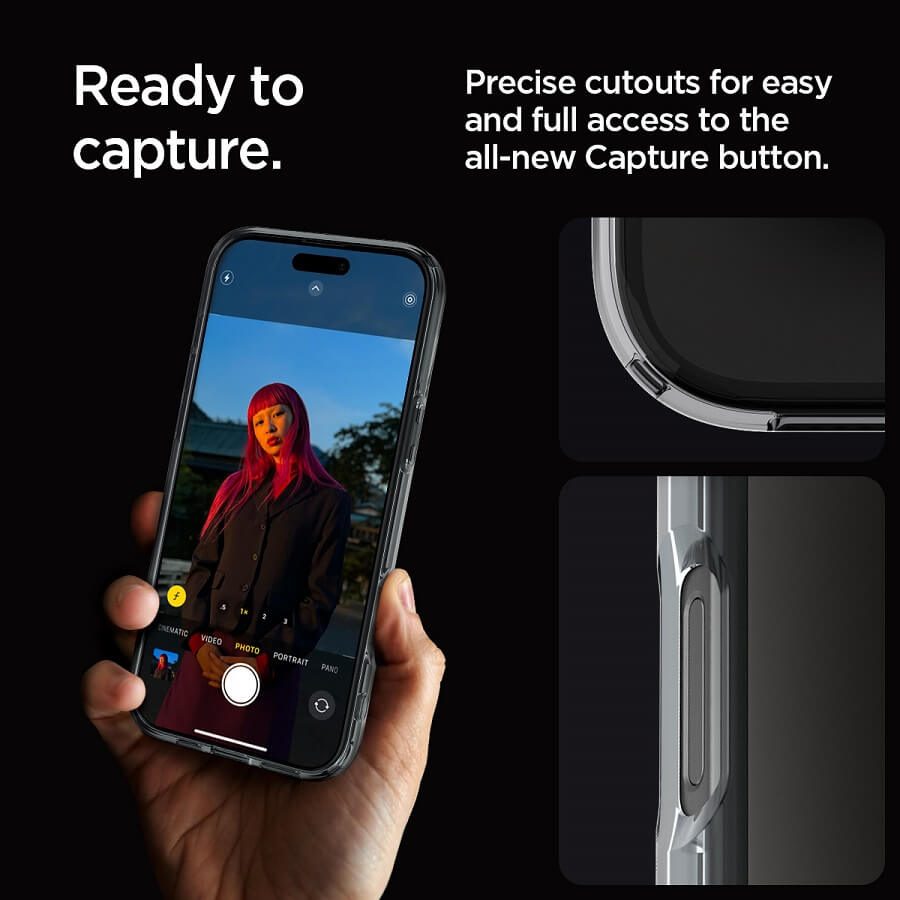 Противоударен Калъф за iPhone 16 Pro Max, Spigen Ultra Hybrid Case, Сив (10)