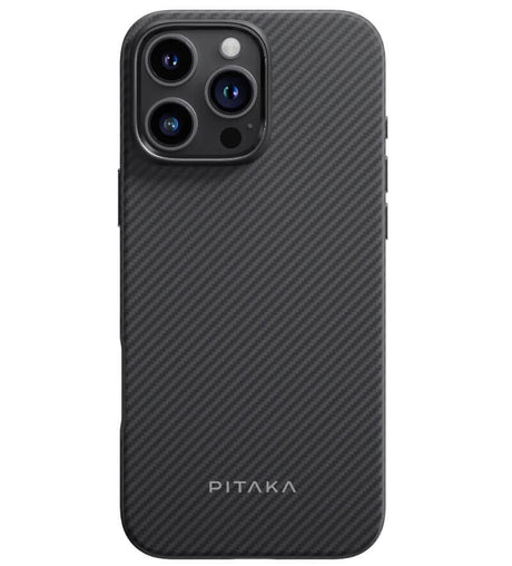 Magsafe Калъф за iPhone 16 Pro, Pitaka Military-Grade Protective Black-Grey Twill Case, Черен