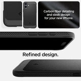 MagSafe Противоударен Калъф за iPhone 16, Spigen Rugged Armor Case, Черен (9)