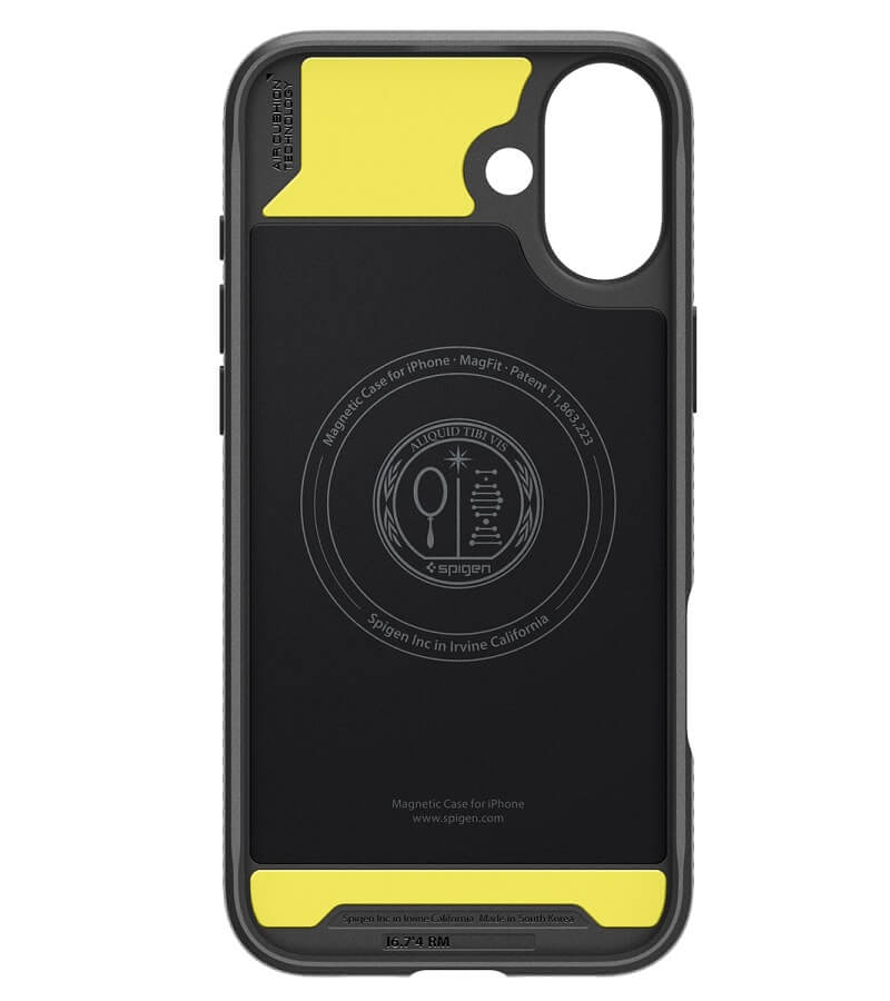 MagSafe Противоударен Калъф за iPhone 16, Spigen Rugged Armor Case, Черен (4)