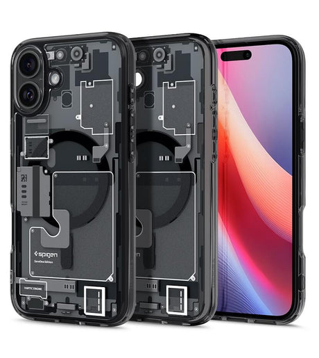 Magsafe Калъф за iPhone 16, Spigen Zero One Ultra Hybrid Case, Черен