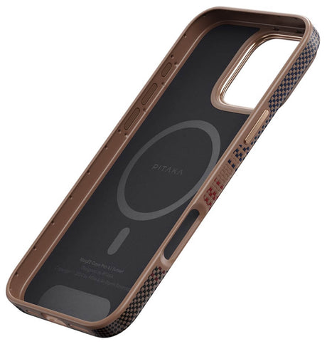 Magsafe Калъф за iPhone 16 Pro, Pitaka Military-Grade Protective Sunset Case, Кафяв (3)