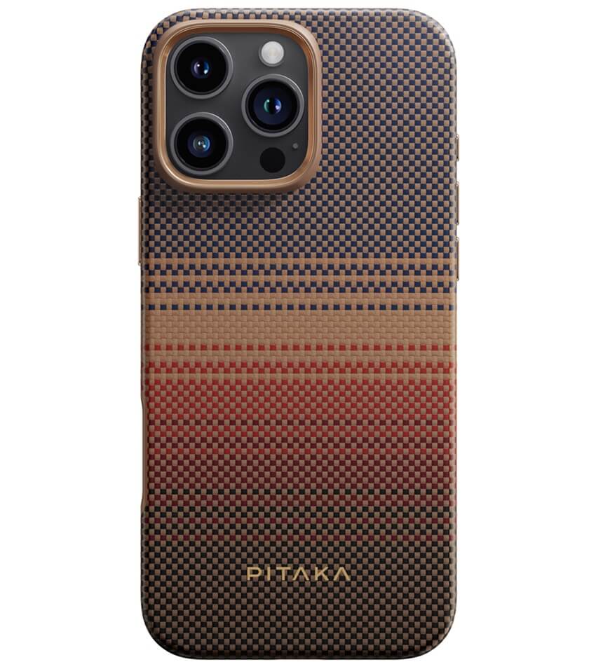 Magsafe Калъф за iPhone 16 Pro Max, Pitaka Military-Grade Protective Sunset Case, Кафяв