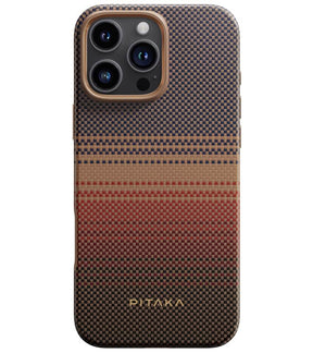Magsafe Калъф за iPhone 16 Pro Max, Pitaka Military-Grade Protective Sunset Case, Кафяв