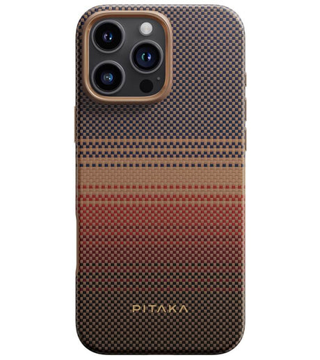 Magsafe Калъф за iPhone 16 Pro Max, Pitaka Military-Grade Protective Sunset Case, Кафяв