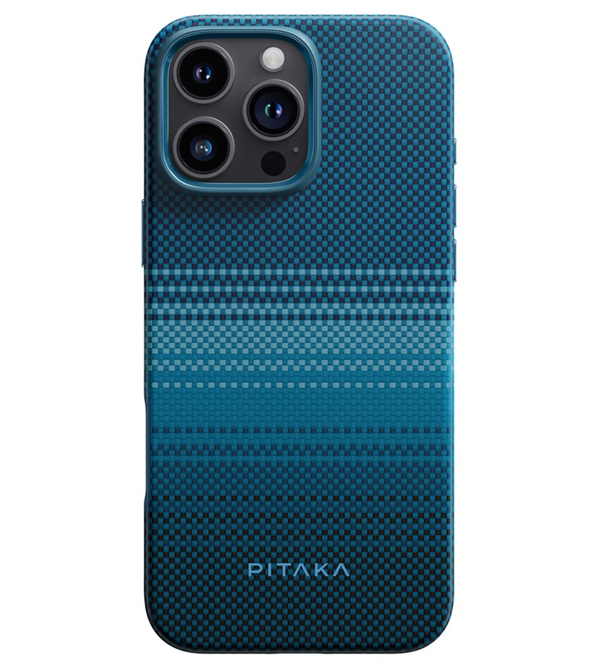 Magsafe Калъф за iPhone 16 Pro, Pitaka Military-Grade Protective Moonrise Case, Син
