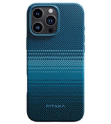 Magsafe Калъф за iPhone 16 Pro Max, Pitaka Military-Grade Protective Moonrise Case, Син
