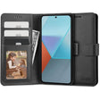 Кожен Калъф с Джобове за Xiaomi Redmi Note 13 Pro 4G, Tech-Protect Wallet Book Case, Черен