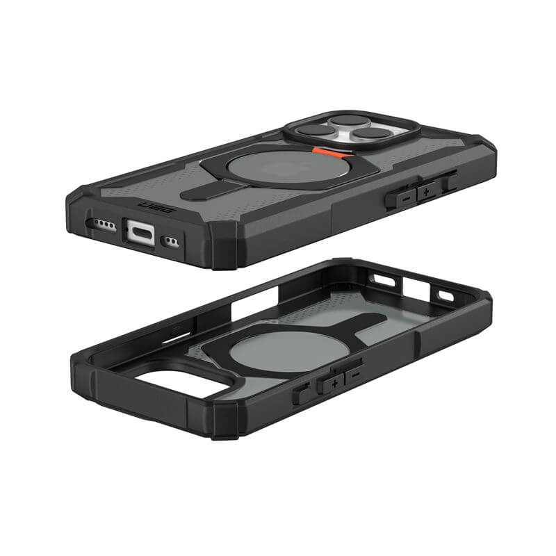 Magsafe Калъф за iPhone 16 Pro, UAG Plasma XTE Case Black-Orange, Черен (5)