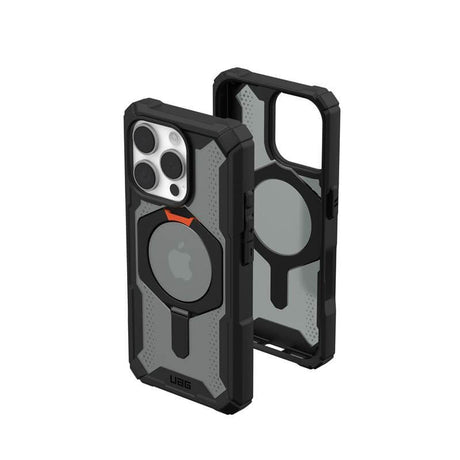 Magsafe Калъф за iPhone 16 Pro, UAG Plasma XTE Case Black-Orange, Черен (4)