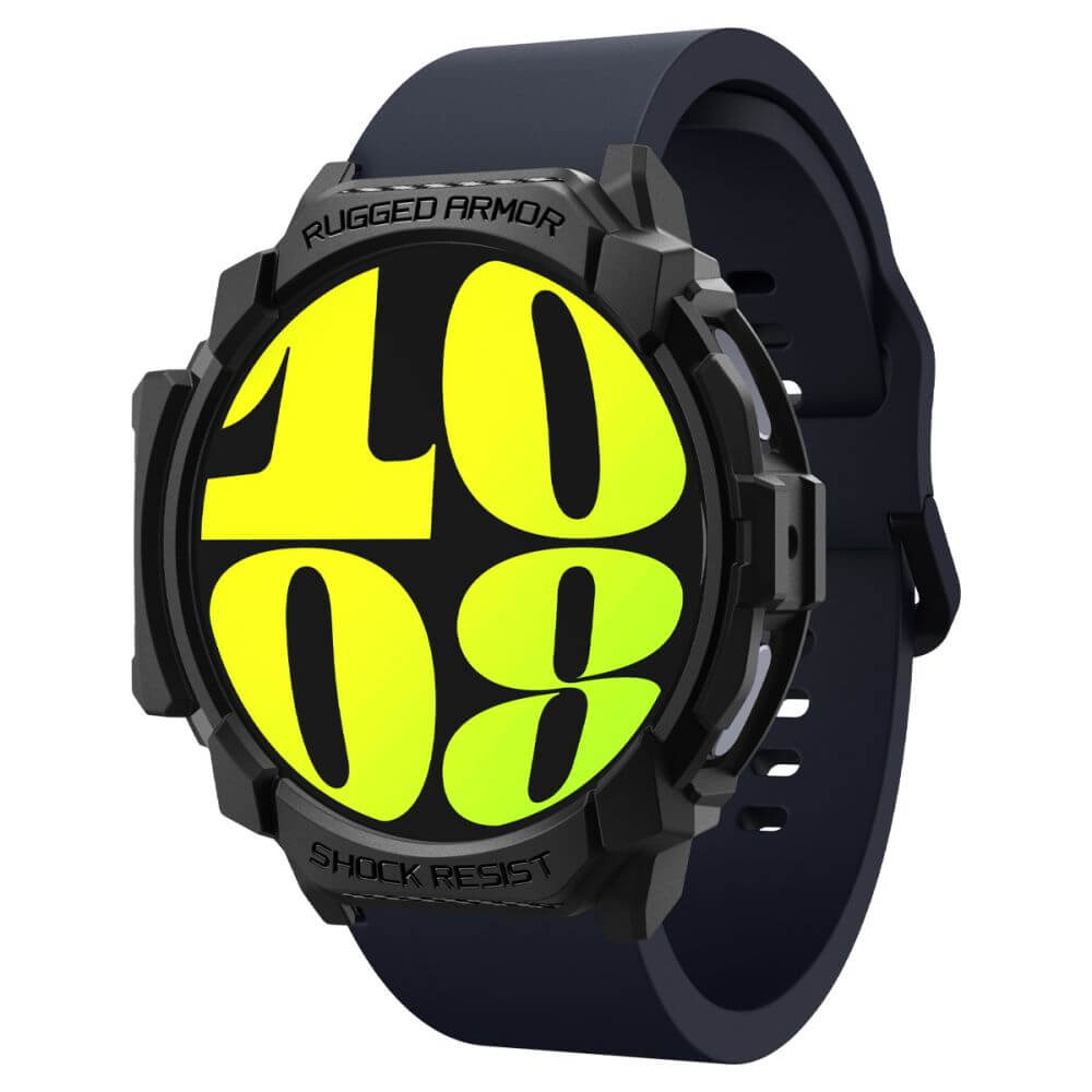 Калъф за Samsung Watch Ultra 47 mm, Spigen Rugged Armor Case, Черен (4)