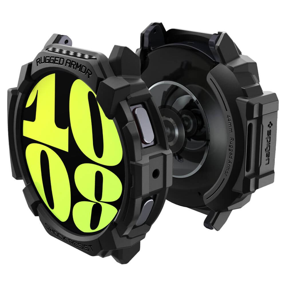 Калъф за Samsung Watch Ultra 47 mm, Spigen Rugged Armor Case, Черен (3)