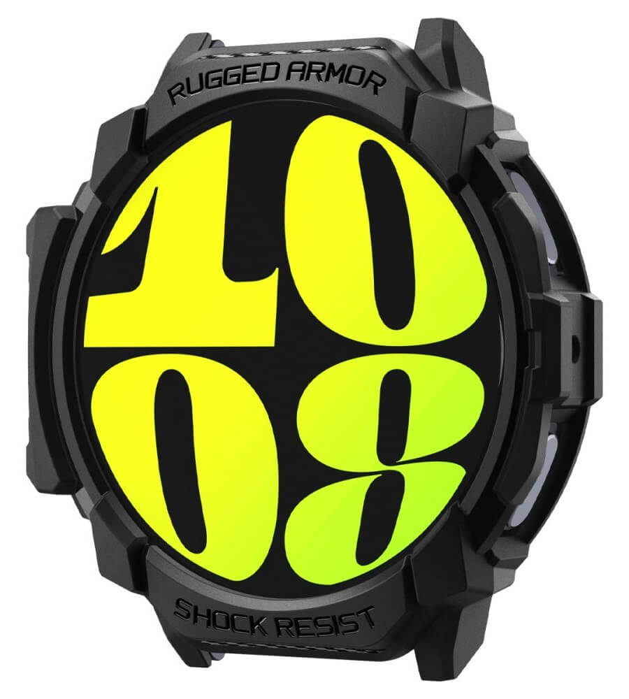 Калъф за Samsung Watch Ultra 47 mm, Spigen Rugged Armor Case, Черен
