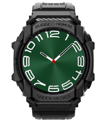 Калъф с Каишка за Samsung Watch Ultra 47 mm, Spigen Rugged Armor Pro Case, Черен