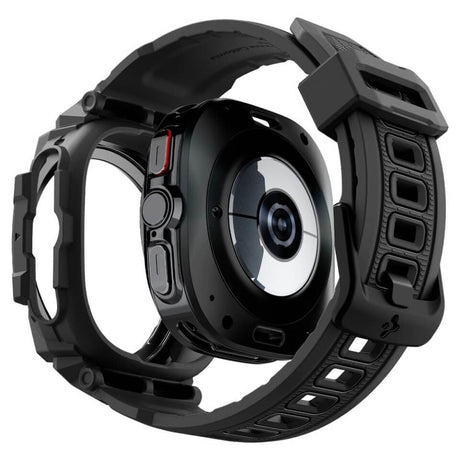 Калъф с Каишка за Samsung Watch Ultra 47 mm, Spigen Rugged Armor Pro Case, Черен (3)