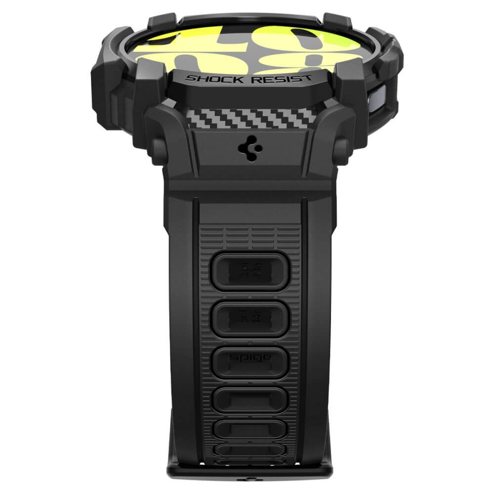 Калъф с Каишка за Samsung Watch 7 44 mm, Spigen Rugged Armor Pro Case, Черен (3)