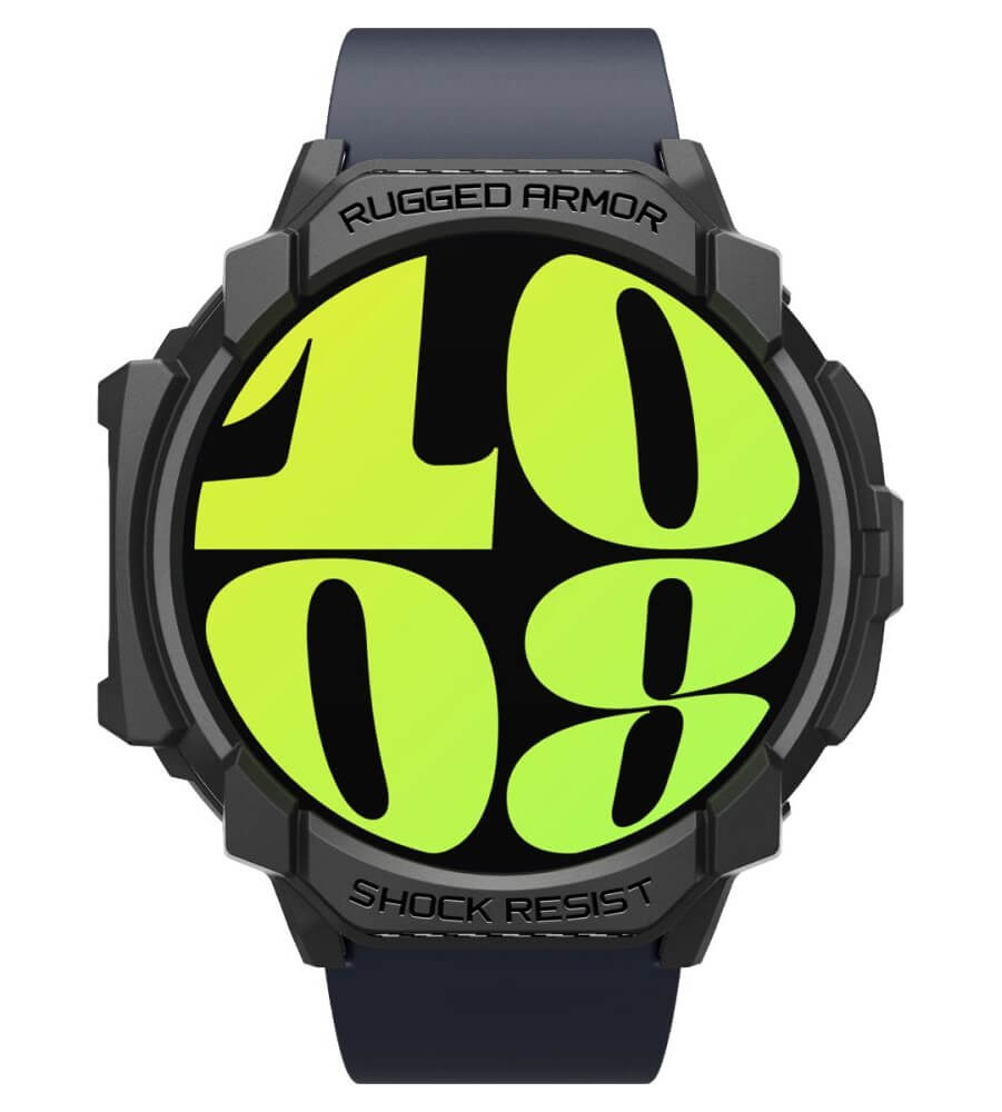 Калъф за Samsung Watch 7 44 mm, Spigen Rugged Armor Case, Черен (5)