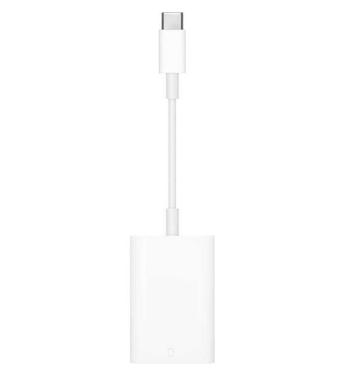 Четец за Карти, Apple USB-C to SD Card Reader MW653ZM/A, Бял