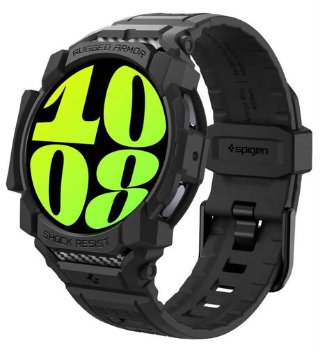 Калъф с Каишка за Samsung Watch 7 40 mm, Spigen Rugged Armor Pro Case, Черен