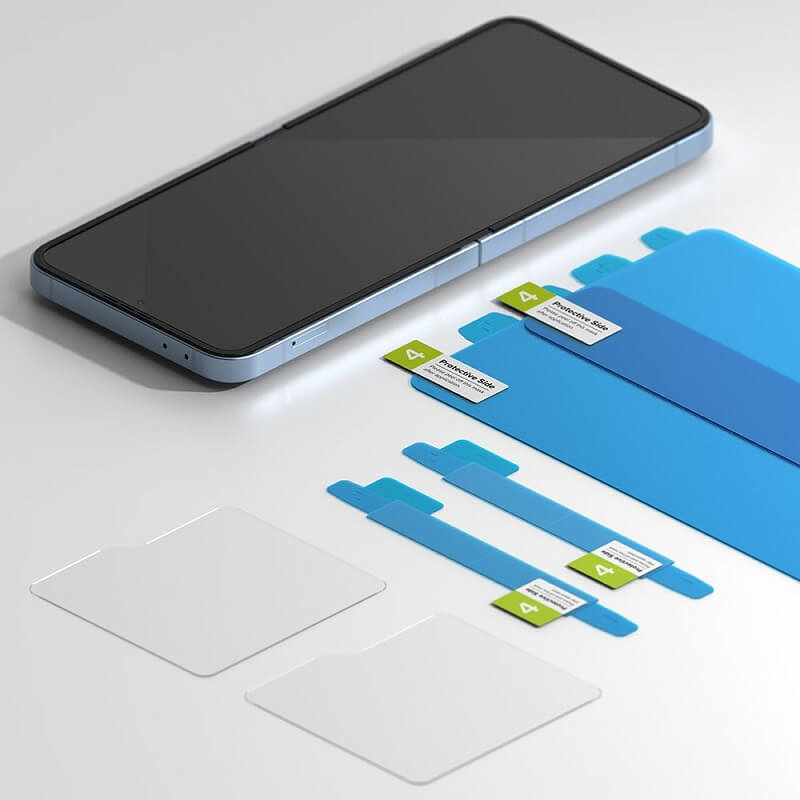 Комплект Протектори 3в1 за Samsung Z Flip 6, Ringke 2-set Protector, Прозрачен (2)