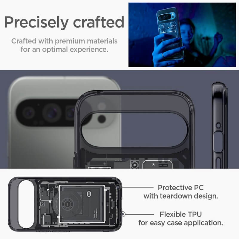 Хибриден Калъф за Google Pixel 9 Pro XL, Spigen Zero One Ultra Hybrid Case, Черен (9)