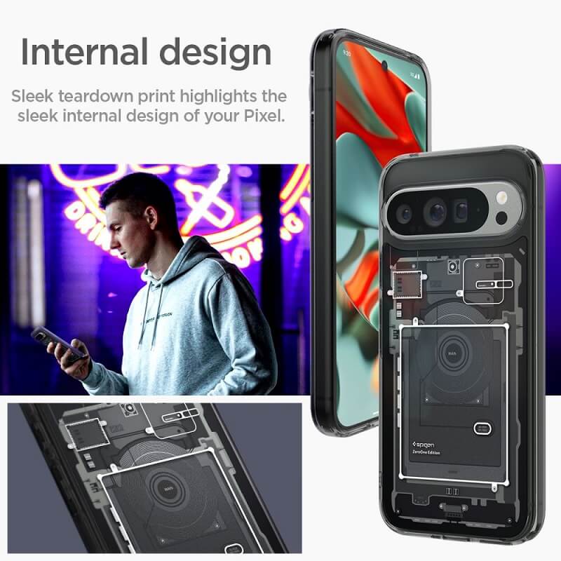 Хибриден Калъф за Google Pixel 9 Pro XL, Spigen Zero One Ultra Hybrid Case, Черен (8)