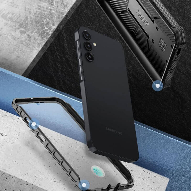 Противоударен Калъф за Samsung A55, Supcase Iblsn ArmorBox, Черен (3)