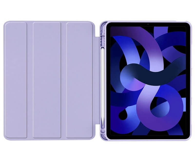 Защитен Калъф за Калъф за iPad Air 11" 2026-2020, Tech-Protect Trifold Slim Pen Case, Лилав (5)