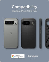 Противоударен Калъф за Google Pixel 9 Pro/ 9, Spigen Liquid Air Case, Черен (7)