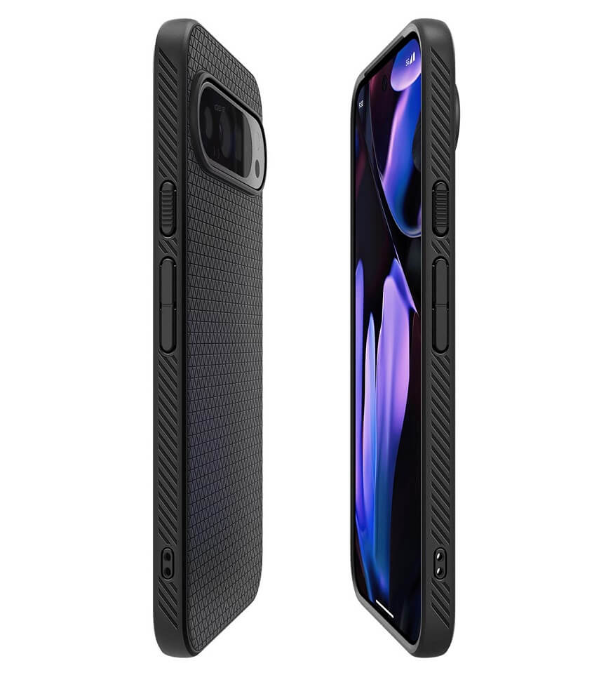 Противоударен Калъф за Google Pixel 9 Pro/ 9, Spigen Liquid Air Case, Черен (6)