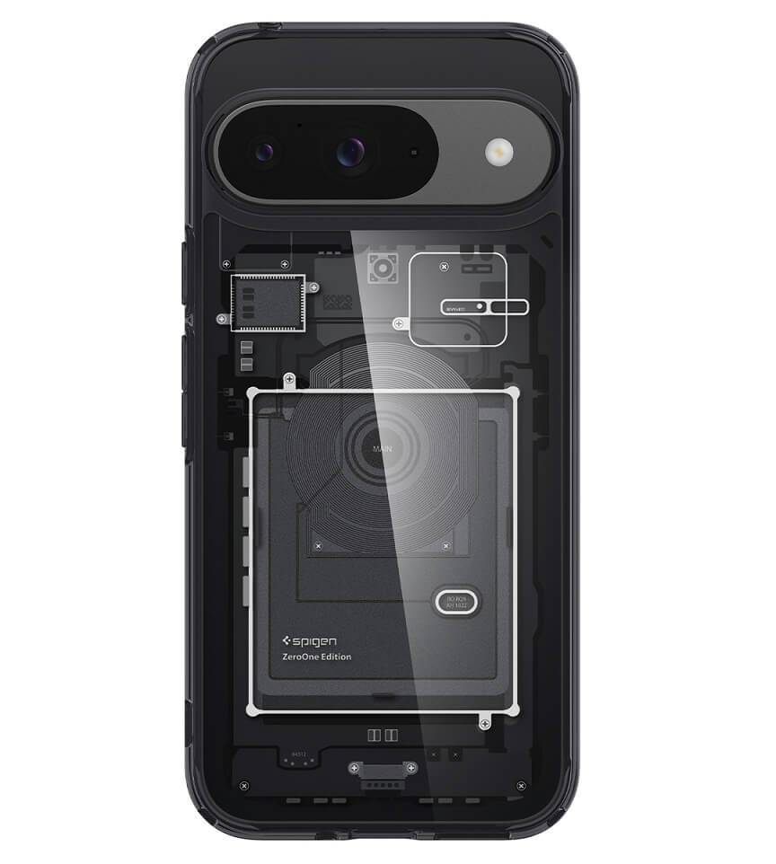 Хибриден Калъф за Google Pixel 9 Pro/ 9, Spigen Zero One Ultra Hybrid Case, Черен (2)