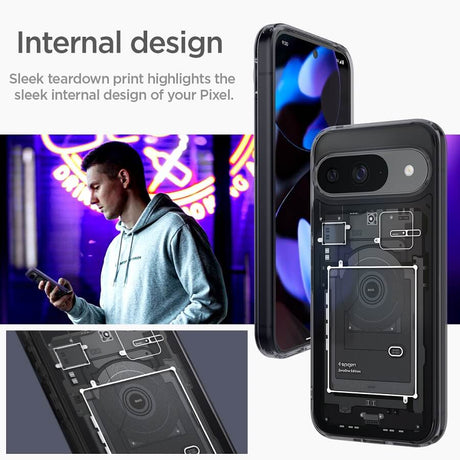 Хибриден Калъф за Google Pixel 9 Pro/ 9, Spigen Zero One Ultra Hybrid Case, Черен (8)