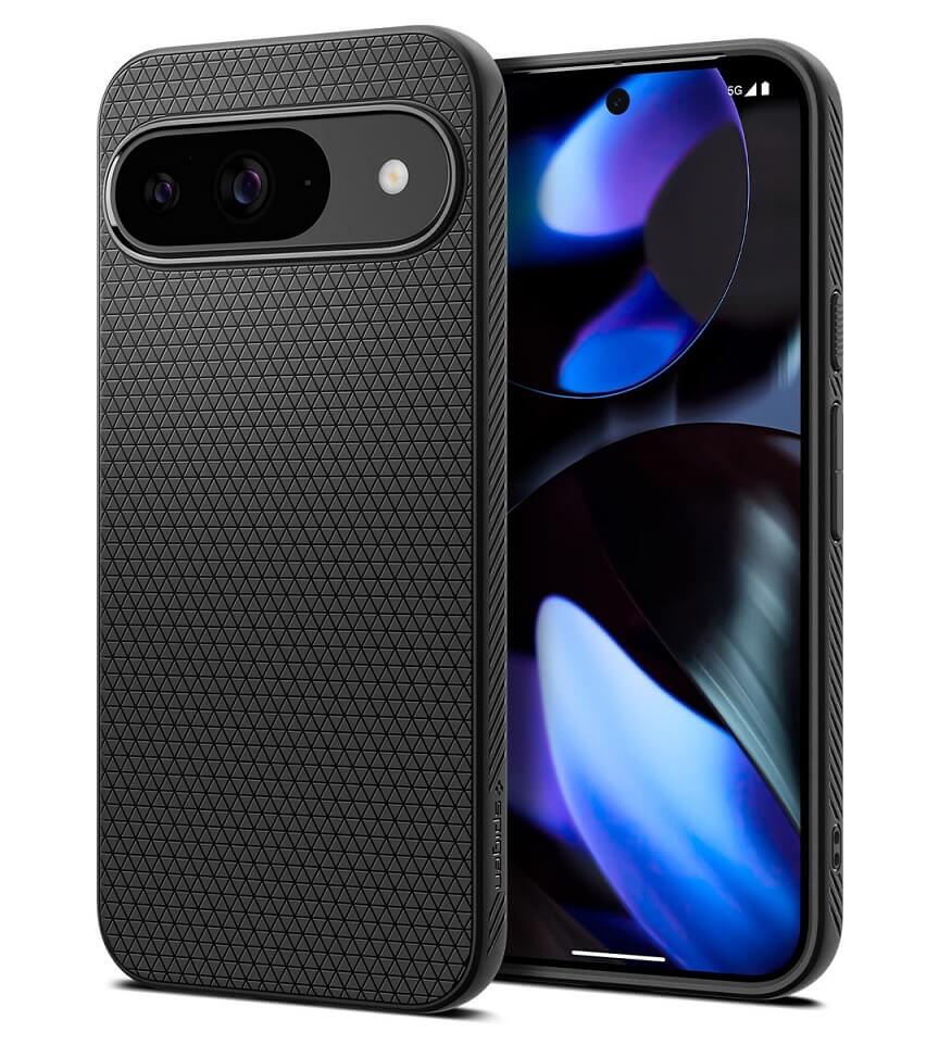 Противоударен Калъф за Google Pixel 9 Pro/ 9, Spigen Liquid Air Case, Черен