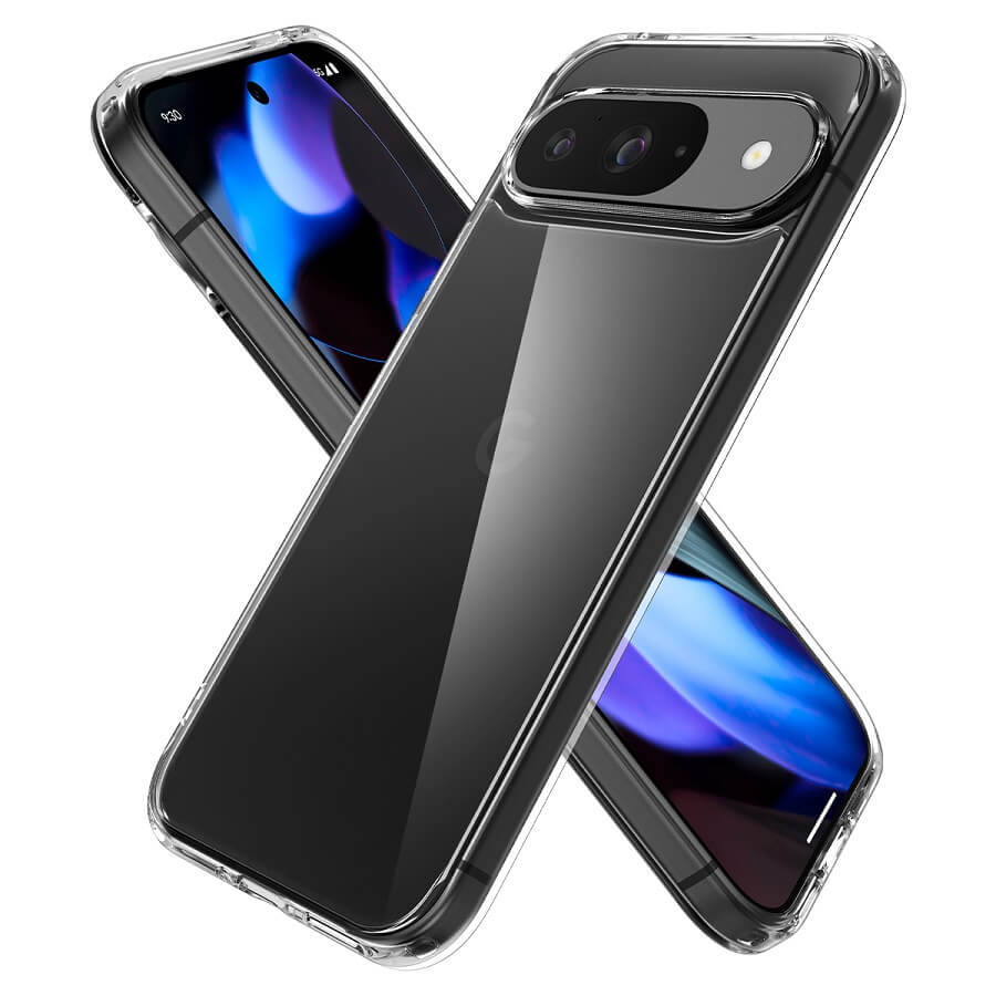 Противоударен Калъф за Google Pixel 9 Pro/ 9, Spigen Ultra Hybrid Case, Прозрачен (7)