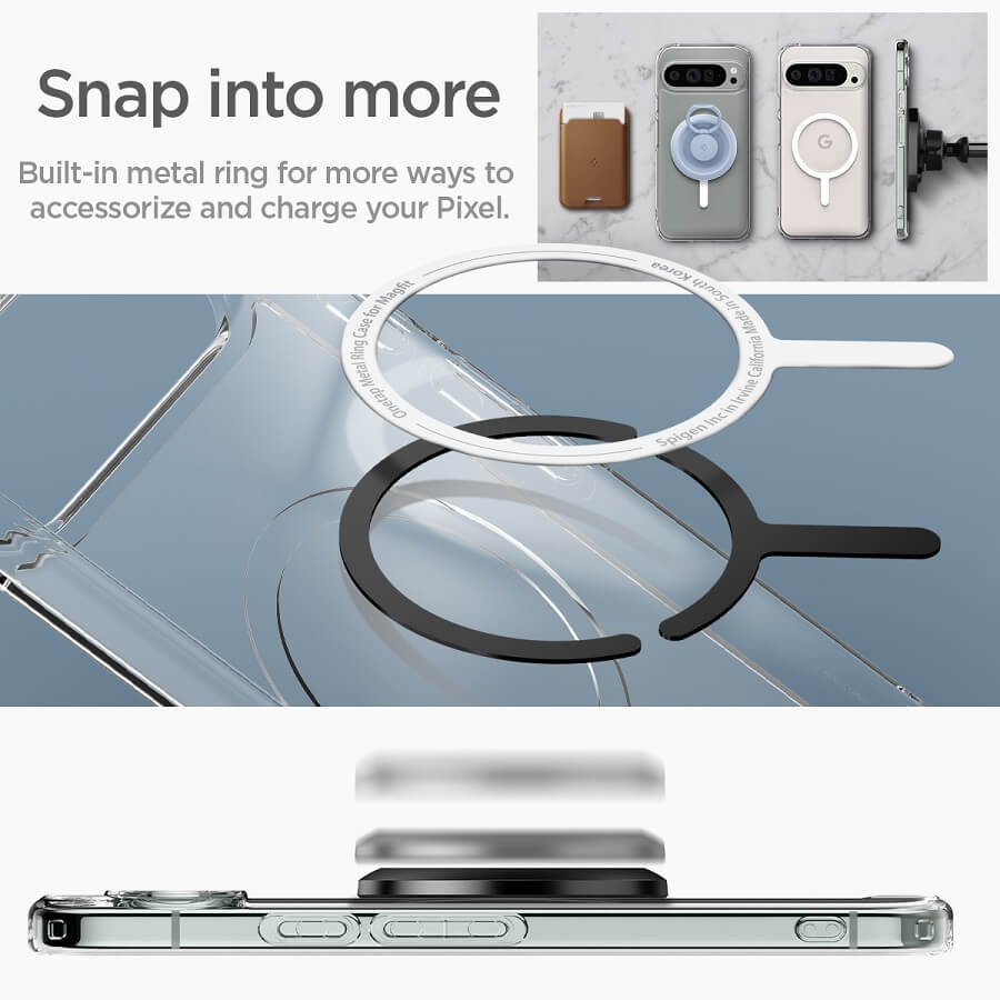 Magsafe Противоударен Калъф за Google Pixel 9 Pro XL, Spigen Ultra Hybrid Case, Бял (7)
