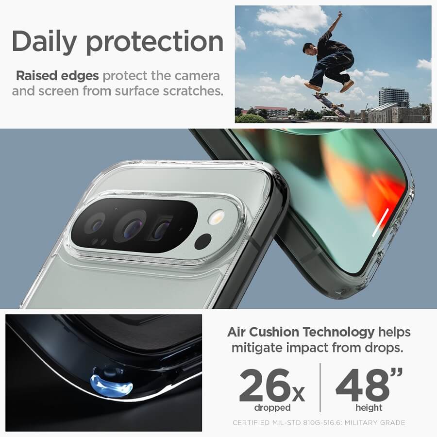 Magsafe Противоударен Калъф за Google Pixel 9 Pro XL, Spigen Ultra Hybrid Case, Бял (8)
