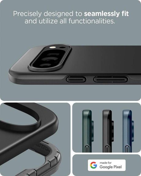 Противоударен Калъф за Google Pixel 9 Pro/ 9, Spigen Thin Fit Case, Черен (13)