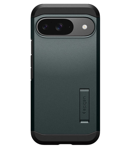 Калъф с Поставка за Google Pixel 9 Pro/ 9, Spigen Tough Armor Case, Зелен (2)