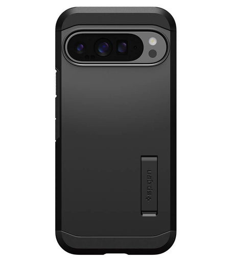 Калъф с Поставка за Google Pixel 9 Pro XL, Spigen Tough Armor Case, Черен (2)