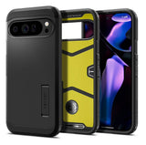 Калъф с Поставка за Google Pixel 9 Pro XL, Spigen Tough Armor Case, Черен
