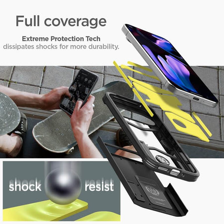 Калъф с Поставка за Google Pixel 9 Pro XL, Spigen Tough Armor Case, Черен (8)