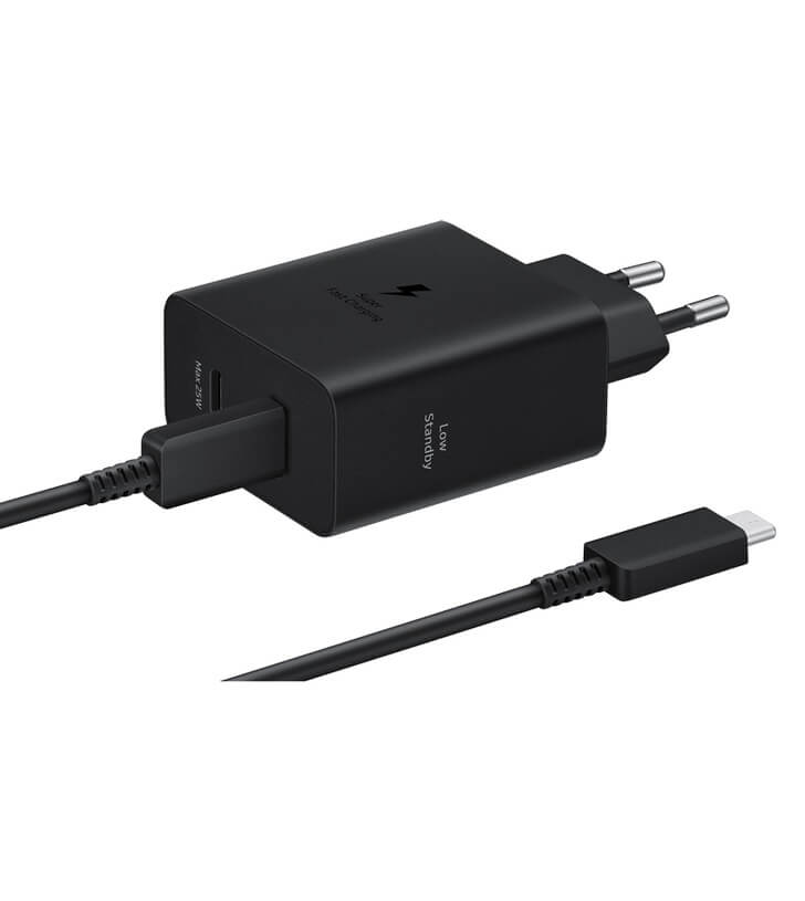Оригинално Зарядно Samsung 50W Power Adapter Duo USB-C (5A/1.8m) EP-T5020XBE, Черен (4)