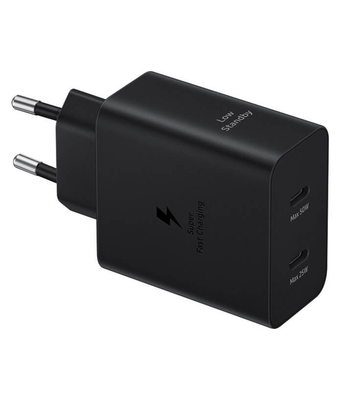 Оригинално Зарядно Samsung 50W Power Adapter Duo USB-C (5A/1.8m) EP-T5020XBE, Черен (5)