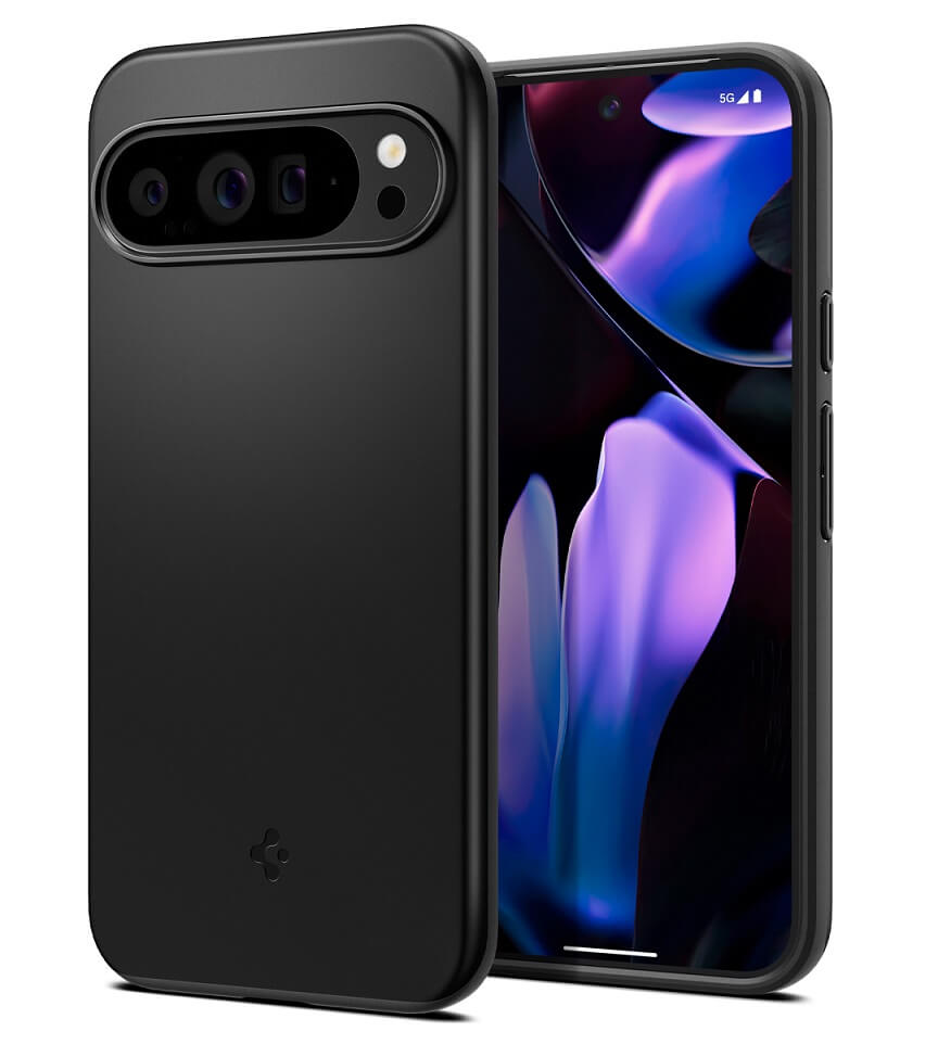 Противоударен Калъф за Google Pixel 9 Pro XL, Spigen Thin Fit Case, Черен