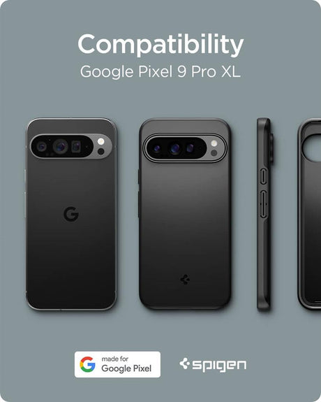Противоударен Калъф за Google Pixel 9 Pro XL, Spigen Thin Fit Case, Черен (7)
