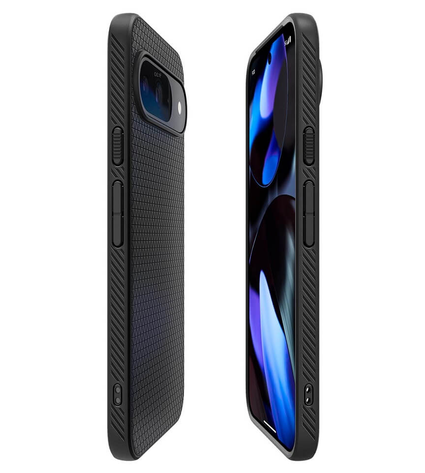 Противоударен Калъф за Google Pixel 9 Pro XL, Spigen Liquid Air Case, Черен (5)