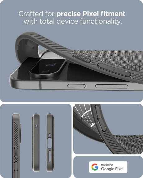 Противоударен Калъф за Google Pixel 9 Pro/ 9, Spigen Liquid Air Case, Сив (12)