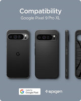 Противоударен Калъф за Google Pixel 9 Pro XL, Spigen Liquid Air Case, Черен (7)